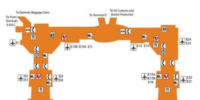 Houston airport terminal e-mapie