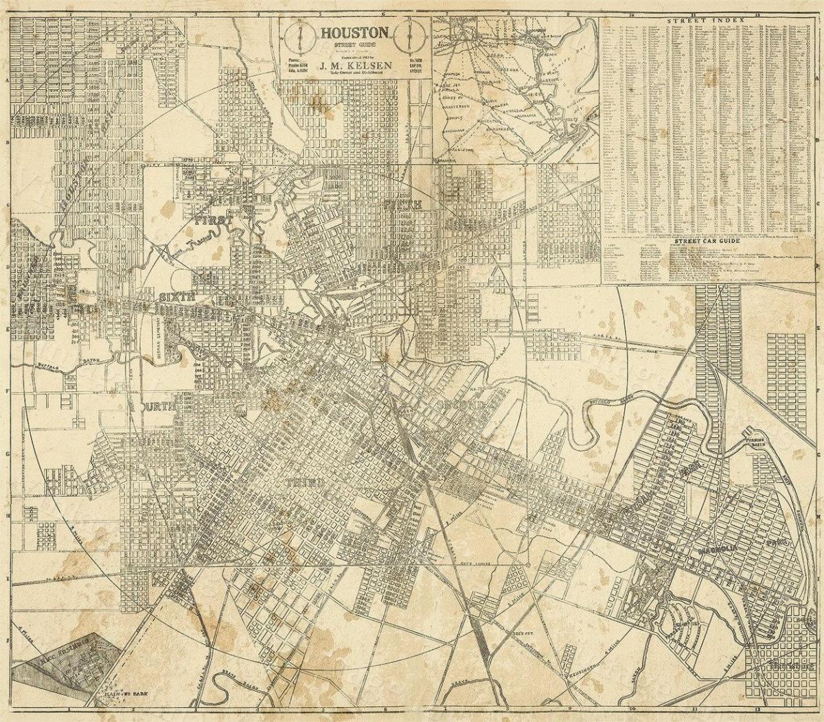 mapa Houston