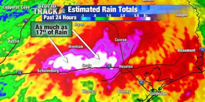 Mapa Houston flood