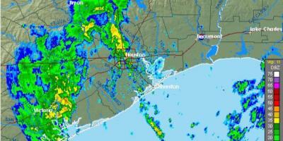 Deszczu mapie Houston