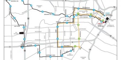 Mapa Houston maraton