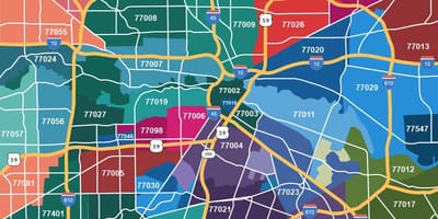 Mapa Houston Moskwie
