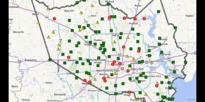 Mapa stref powodzi w Houston