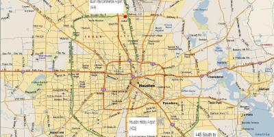 Mapa metra Houston
