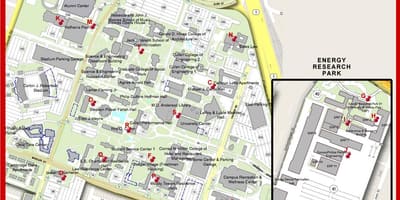 Mapa uniwersytetu w Houston