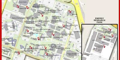 Mapa uniwersytetu w Houston